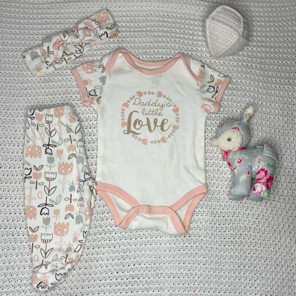 BABY SET- CHICK PEA 🤍 0-3 months 🎀